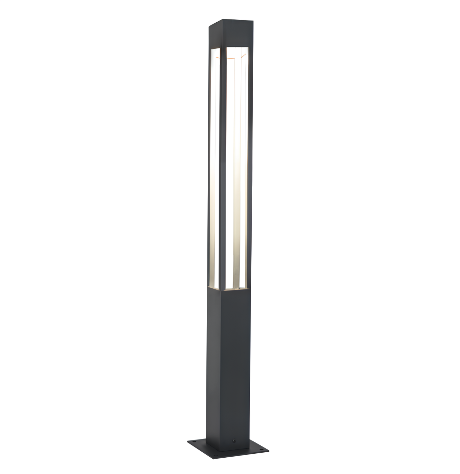 Bozok Dış Mekan Modern Bahçe Armatürü Led Yol Aydınlatma Direği 225 Cm 4000K (Natural Işık)