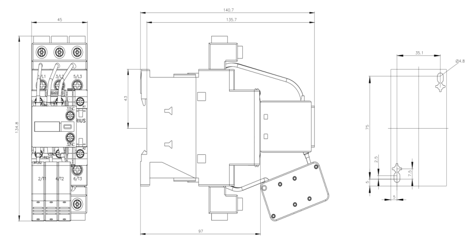 Siemens 8-25kVAR 1NO+2NC Sirius Kondansatör Kontaktör 3RT2627-1AP05