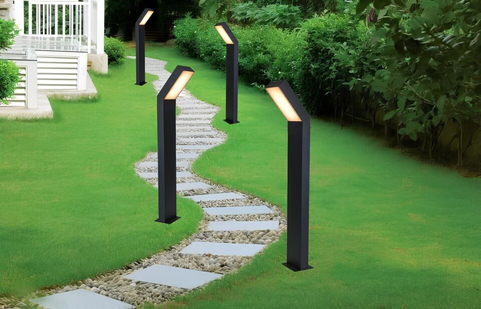Akdeniz Dış Mekan Modern Bahçe Armatürü Led Yol Aydınlatma Direği 225 Cm 6000K (Beyaz Işık)