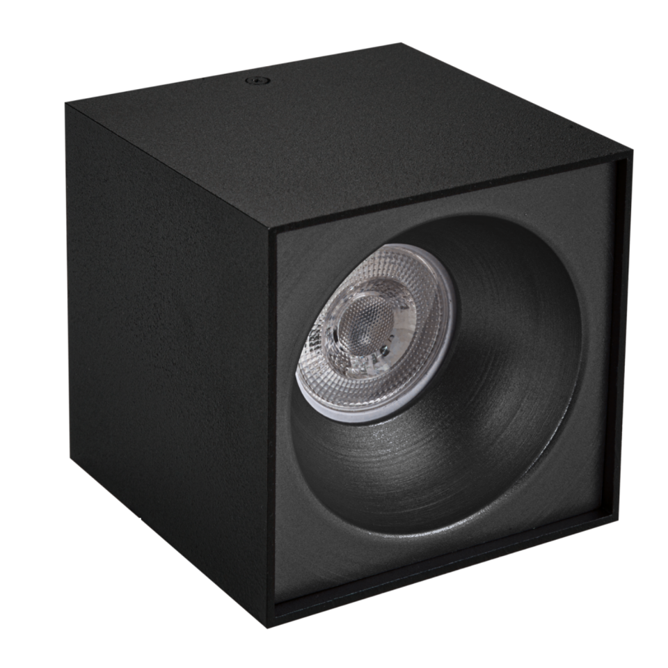Sıva Üstü Kare Led Spot Armatür 10x10 Cm Siyah - Siyah (6400K) Beyaz Işık