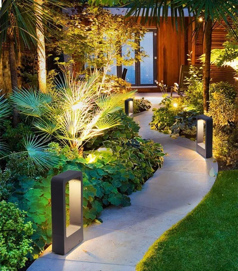 Odin Dış Mekan Modern Bahçe Armatürü Led Yol Aydınlatması Bollard Aydınlatma 30CM