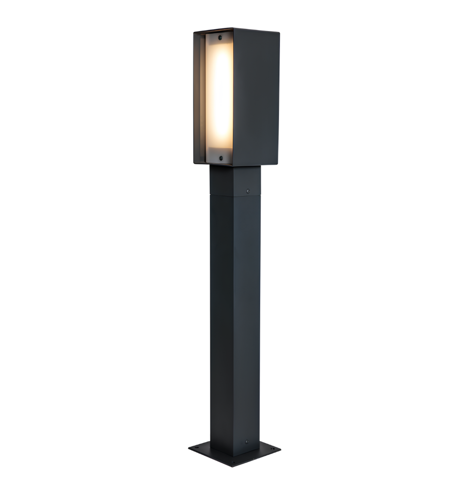 Kubat Dış Mekan Modern Bahçe Armatürü Led Yol Aydınlatma Direği 85 Cm 6000K (Beyaz Işık)