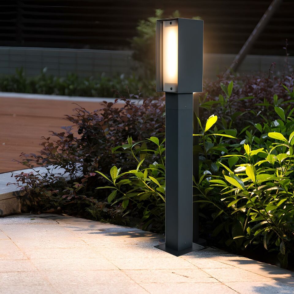 Kubat Dış Mekan Modern Bahçe Armatürü Led Yol Aydınlatma Direği 85 Cm 4000K (Natural Işık)