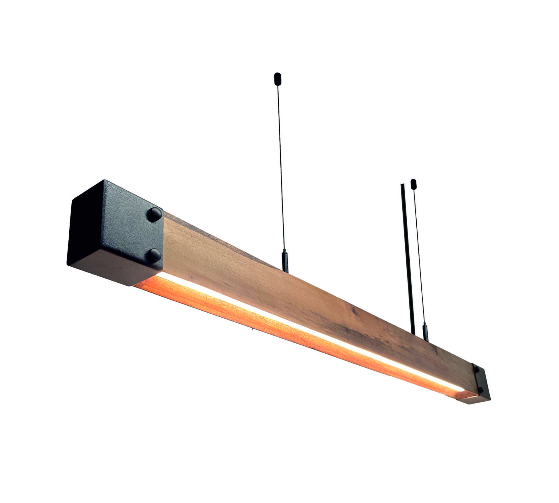 Samsung Led Tridonic Trafolu Sıva Üstü Ahşap Linear Armatür 5x7 Cm Kasa Linear Aydınlatma 100CM - 6500K (Beyaz Işık) - Kayın - Askısız