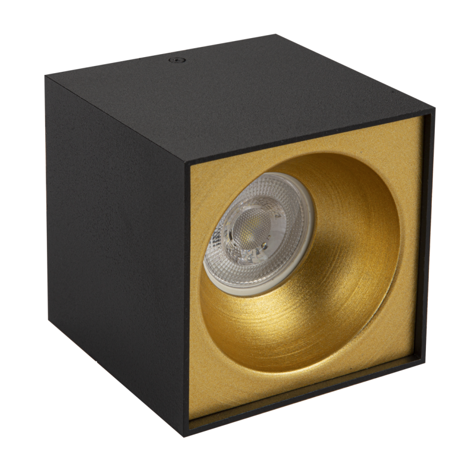 Sıva Üstü Kare Led Spot Armatür 10x10 Cm Siyah - Altın