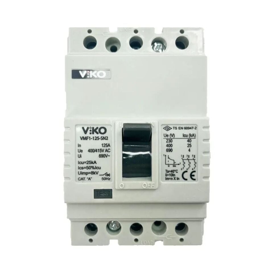 Viko 3x125 25kA 3 Kutuplu Kompakt Şalter VMF1-125-SN2