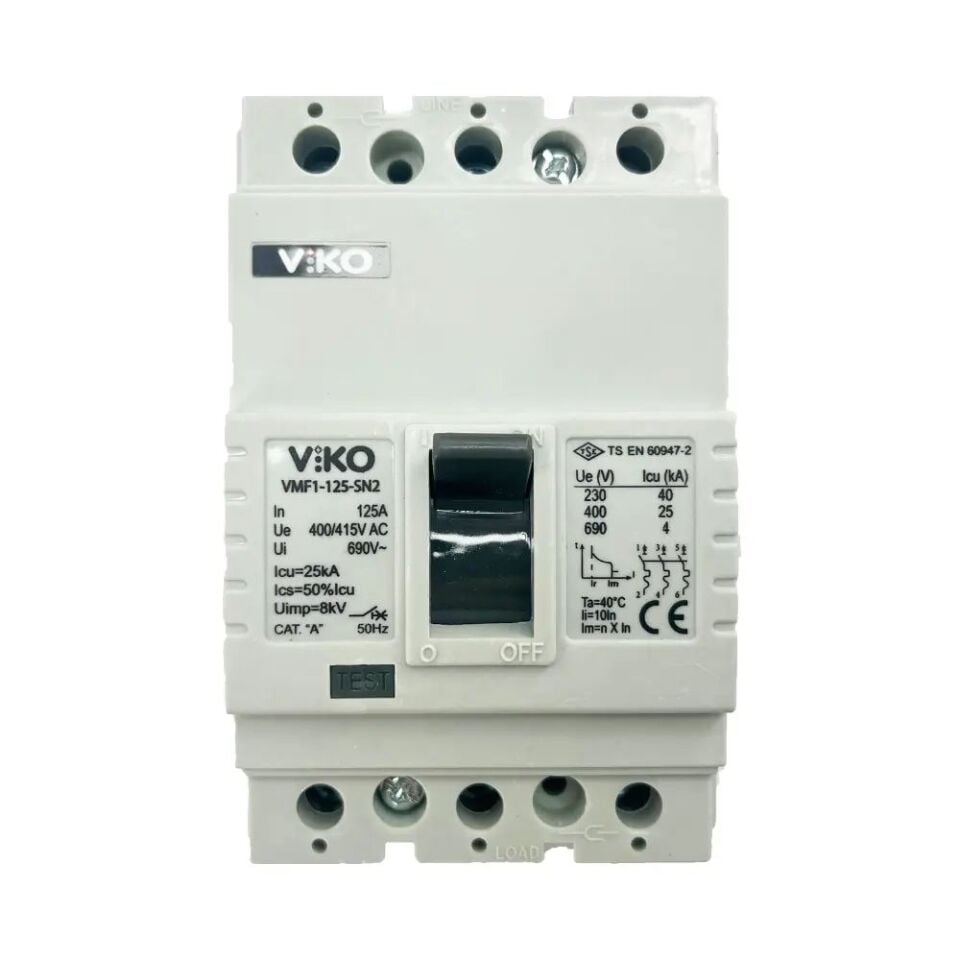 Viko 3x125 25kA 3 Kutuplu Kompakt Şalter VMF1-125-SN2