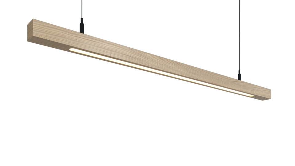 Samsung Led Tridonic Trafolu Sıva Üstü Ahşap Linear Armatür 5x7 Cm Kasa Linear Aydınlatma 60CM - 6500K (Beyaz Işık) - Ceviz - Askılı
