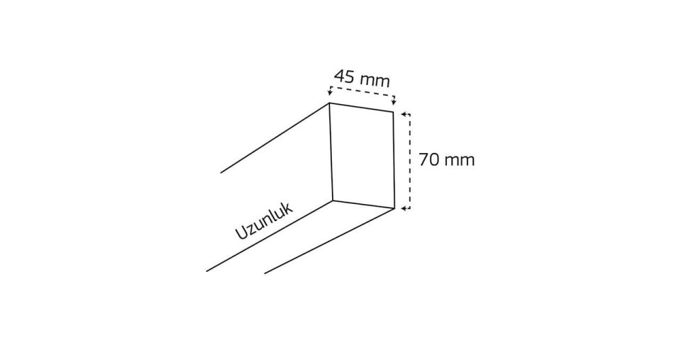 Goya 15 Watt Samsung Ledli Dekoratif Sarkıt Linear Aydınlatma Armatür 60CM GY 8080-60 6500K (Beyaz Işık) - Siyah - Sıva Üzeri Montaj