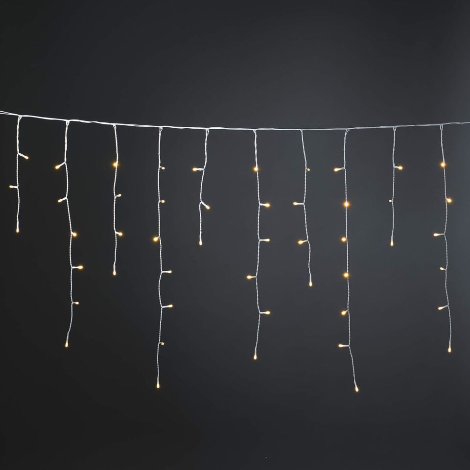 Saçak Led Yılbaşı Süsü 2 Metre 144 Ledli Yılbaşı Ağacı Süsü Fiş Tipi Siyah Kablo SNC-401