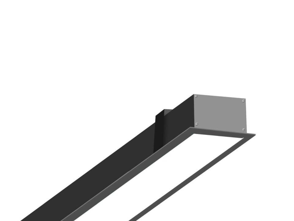 Sıva Altı Linear Aydınlatma Osram Led Gömme Lineer Armatür 10x8x3 Cm Kasa 4000K (Natural Işık) - 150CM - Antrasit