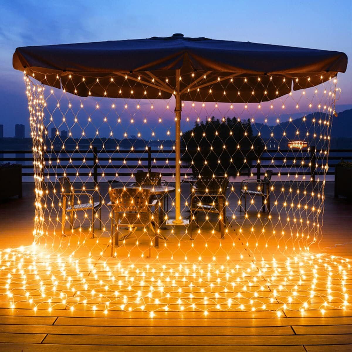 Balıkçı Ağı Led Yılbaşı Süsü 2x2 Metre 250 Ledli Ağ Yılbaşı Ağacı Süsü Yeşil Kablolu SNC-415