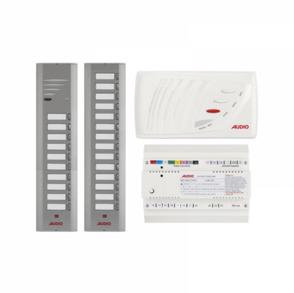 Audio SA301 Konsept Serisi 24 Daire Kapıcılı Sesli Diafon Paket