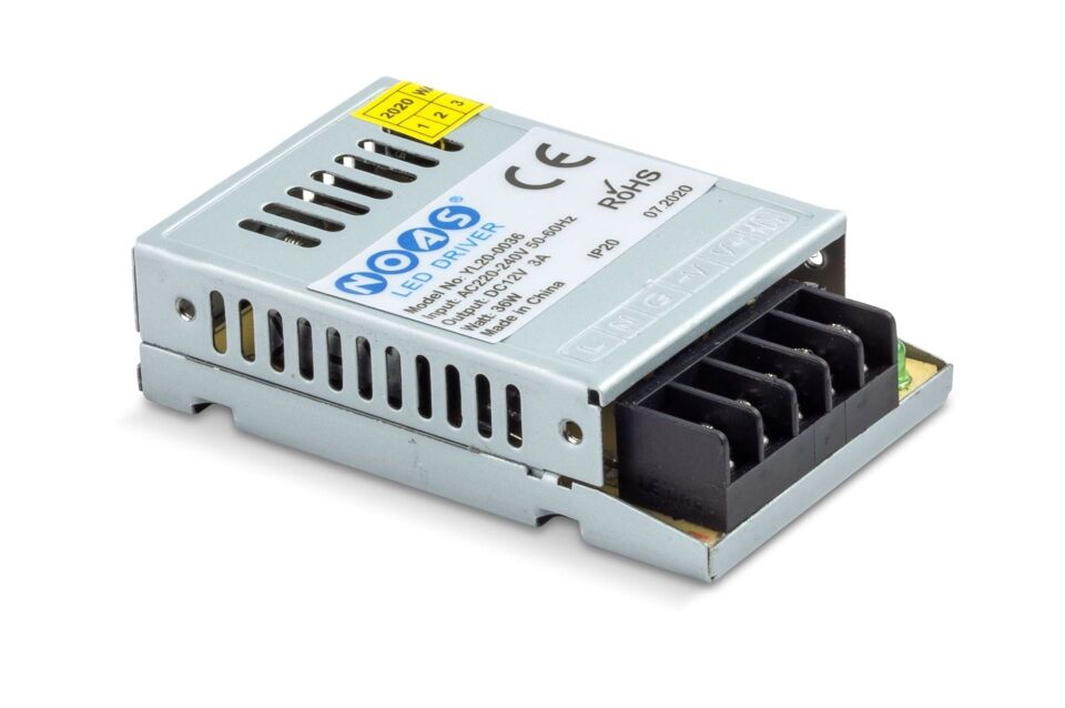 Noas 12 Volt 3 Amper Slim Şerit Led Trafosu YL20-0036
