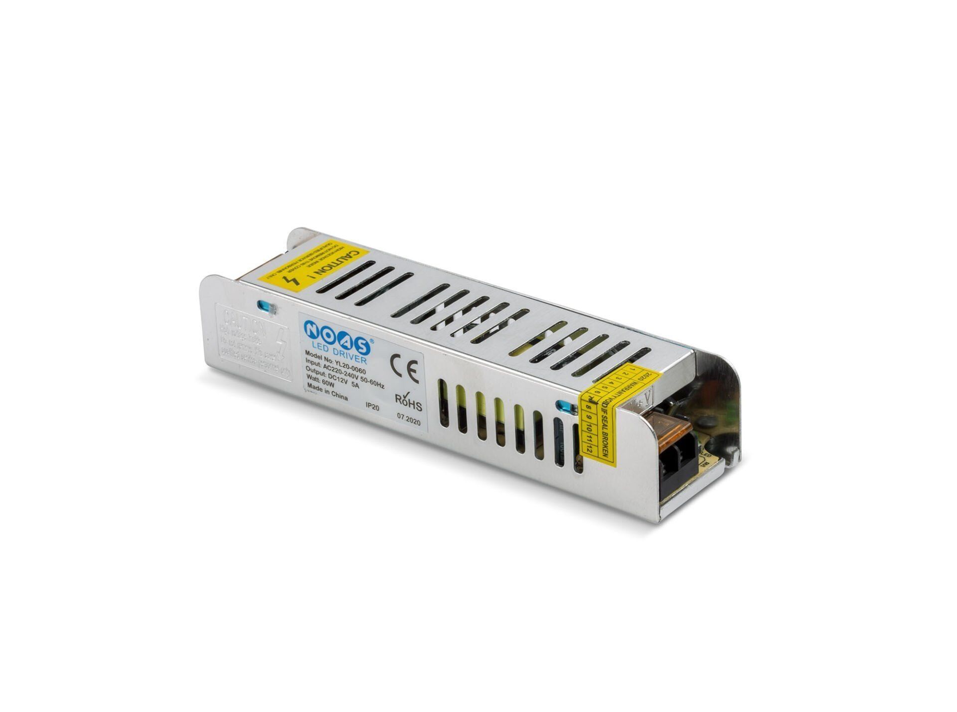 Noas 12 Volt 5 Amper Slim Şerit Led Trafosu YL20-0060