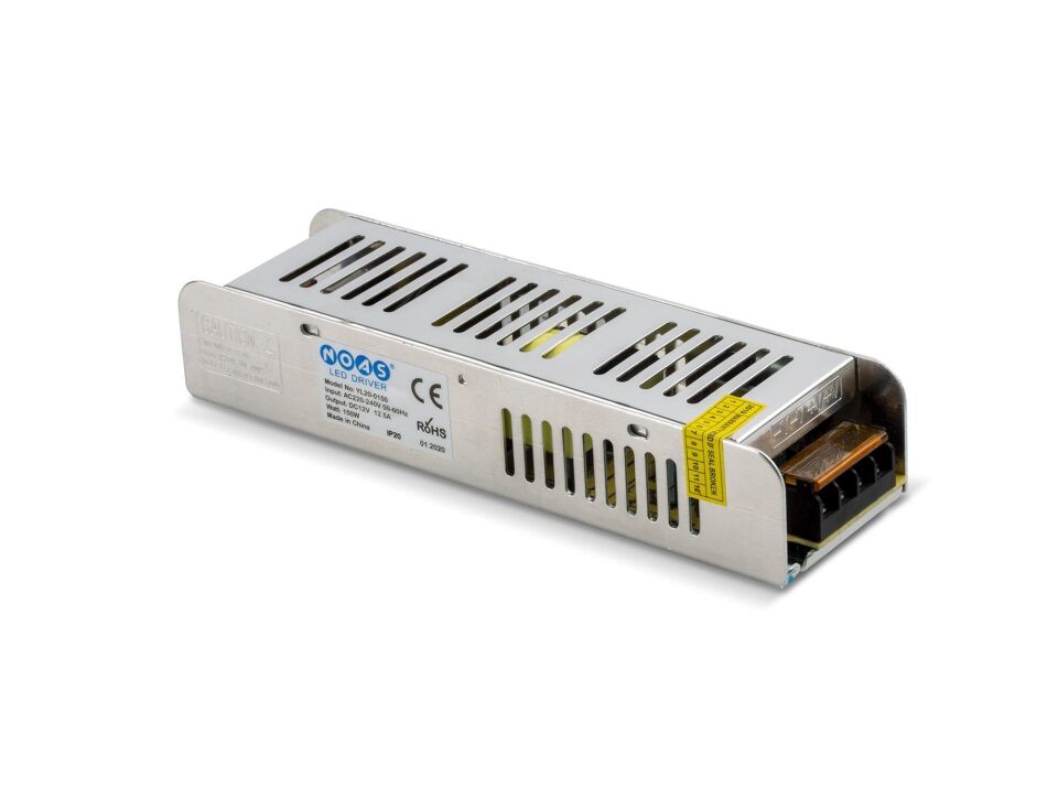 Noas 12 Volt 12,5 Amper Slim Şerit Led Trafosu YL20-0150