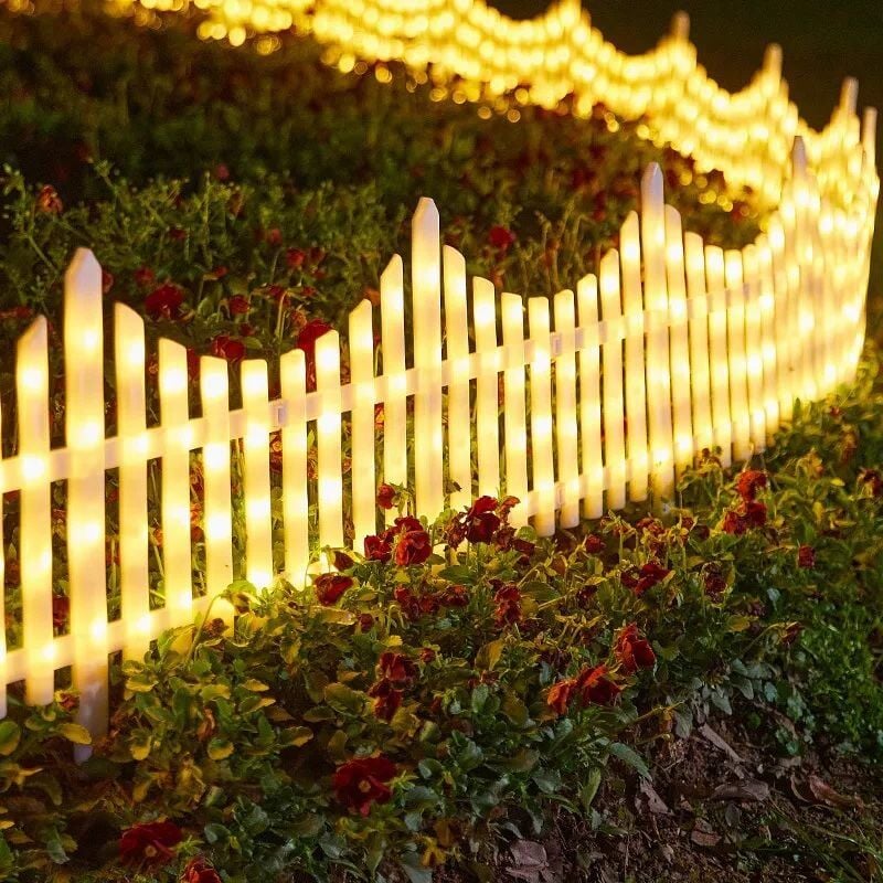 Bahçe Çiti Yılbaşı Süsleme 3 Metre 8 Çitli Dış Mekan Yılbaşı Süsü snc-820