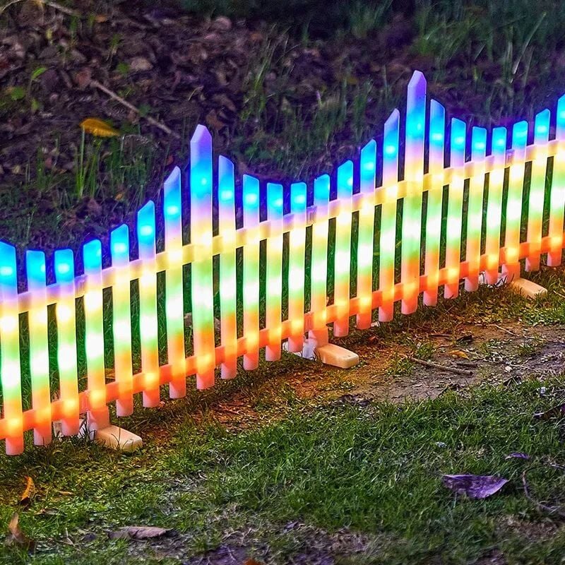Bahçe Çiti Yılbaşı Süsleme 3 Metre 8 Çitli RGB Dış Mekan Yılbaşı Süsü snc-820-1