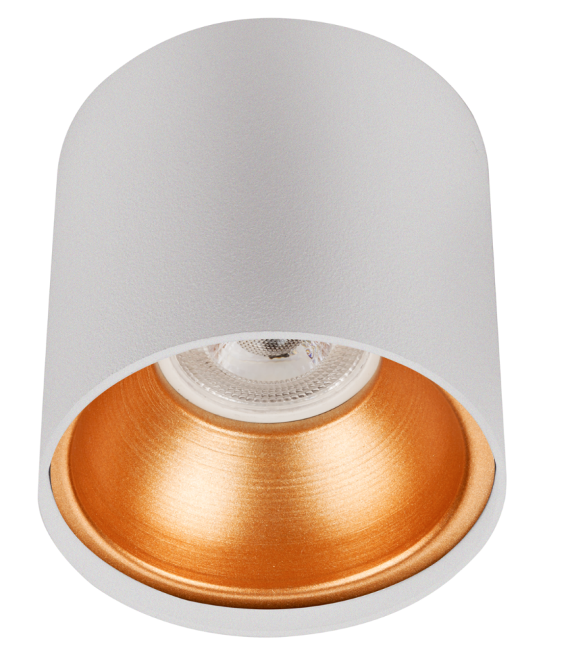 Sıva Üstü Silindir Led Spot Armatür 10x10 Cm Beyaz - Bakır (6400K) Beyaz Işık