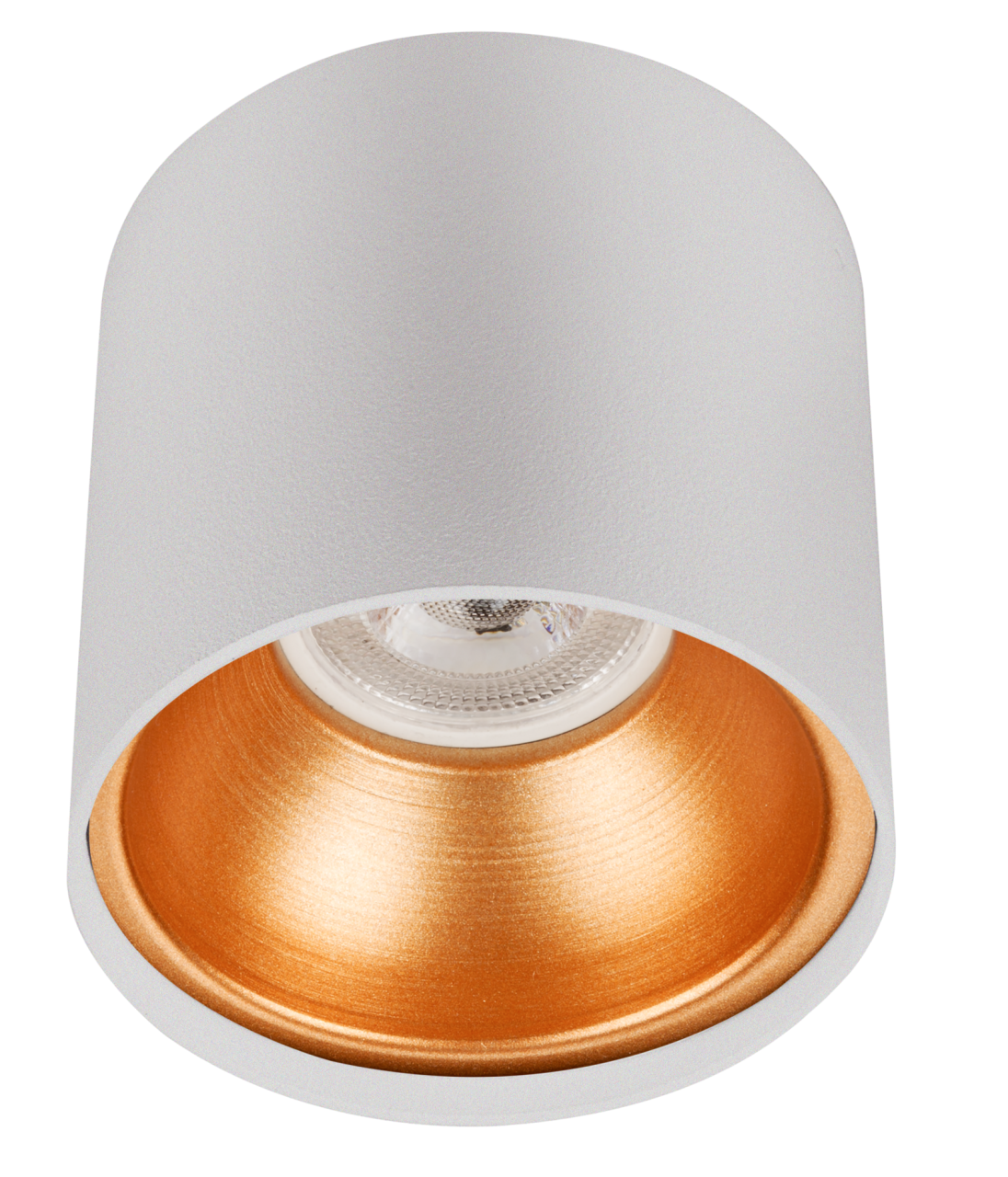 Sıva Üstü Silindir Led Spot Armatür 10x10 Cm Beyaz - Bakır Ampulsuz