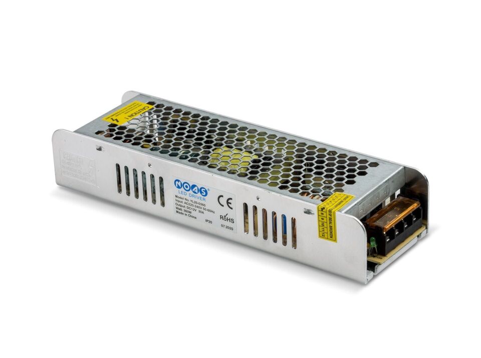Noas 12 Volt 30 Amper Slim Şerit Led Trafosu YL20-0360