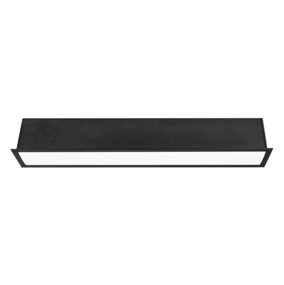 Sıva Altı Linear Aydınlatma Osram Led Gömme Lineer Armatür 10x8x3 Cm Kasa 2700K (Sarı Işık) - 250CM - Antrasit