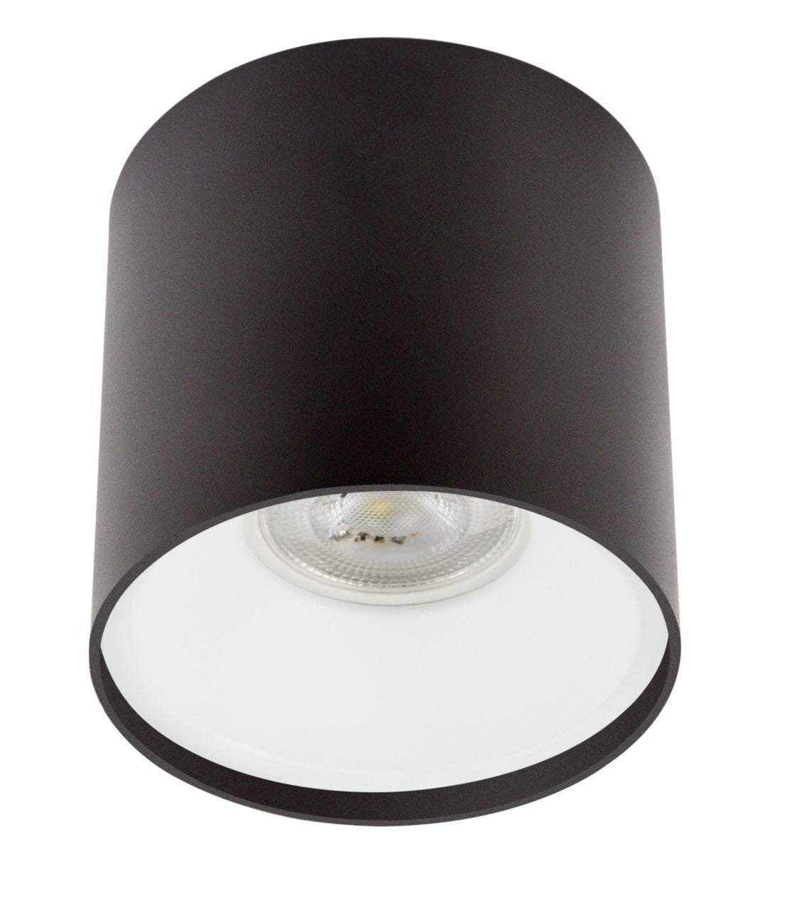 Sıva Üstü Silindir Led Spot Armatür 10x10 Cm Siyah - Beyaz (6400K) Beyaz Işık