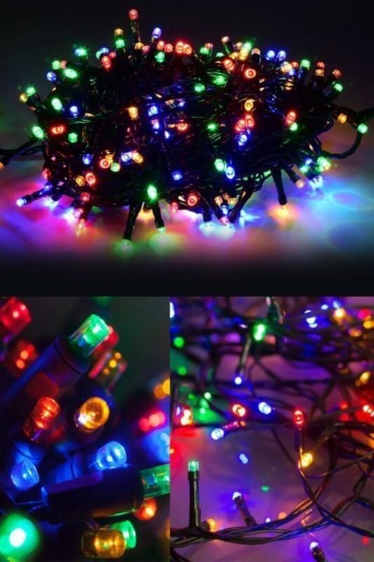 Animasyonlu Kirpi Yılbaşı Ağacı Süsü 3 Metre 200 Ledli Siyah Kablolu SNC-215-1 6400K (Beyaz Işık)