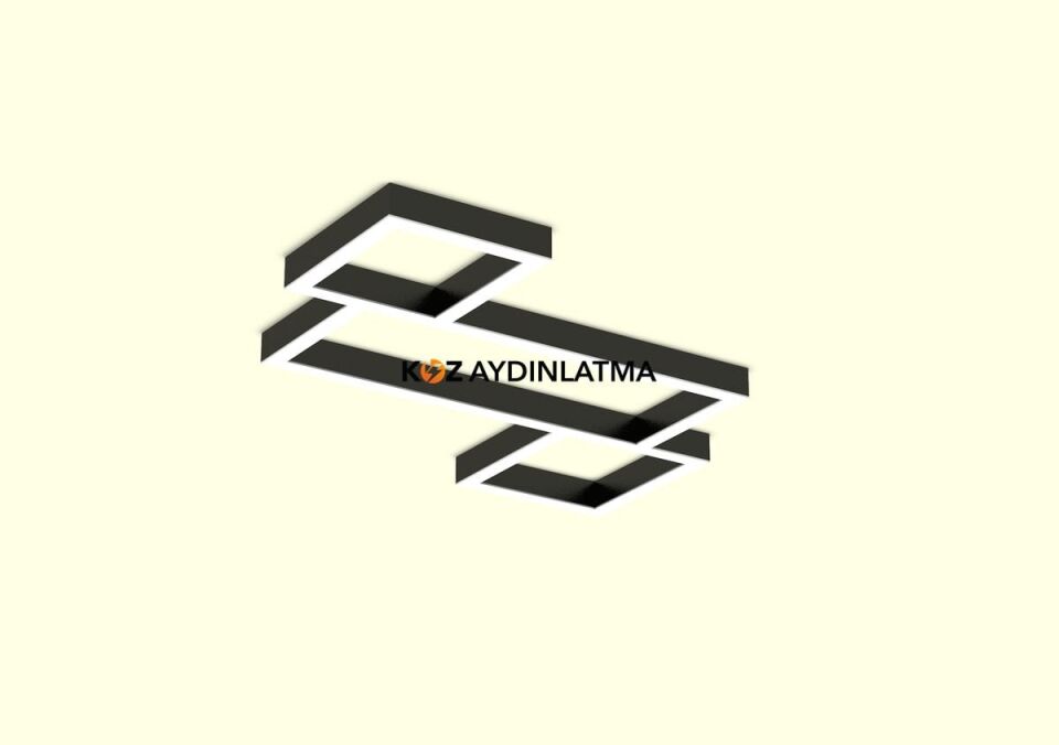 Karma Linear Aydınlatma Modern Led Avize Lineer Armatür 4000K (Natural Işık) - Askısız - Siyah