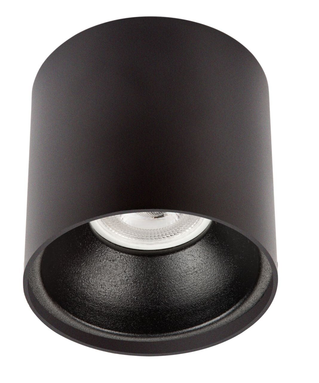 Sıva Üstü Silindir Led Spot Armatür 10x10 Cm Siyah - Siyah (6400K) Beyaz Işık