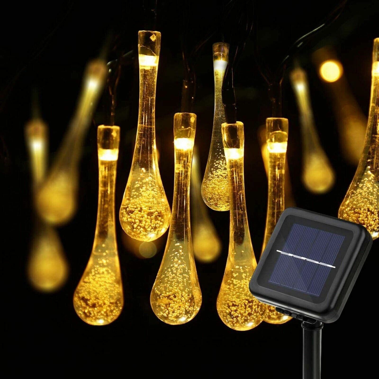 Solar Animasyonlu Buz Damla Yılbaşı Ağacı Süsü 5 Metre 30 Buz Damla Ledli Solar Ağaç Süsü SNC-315 RGB (Çok Renkli)