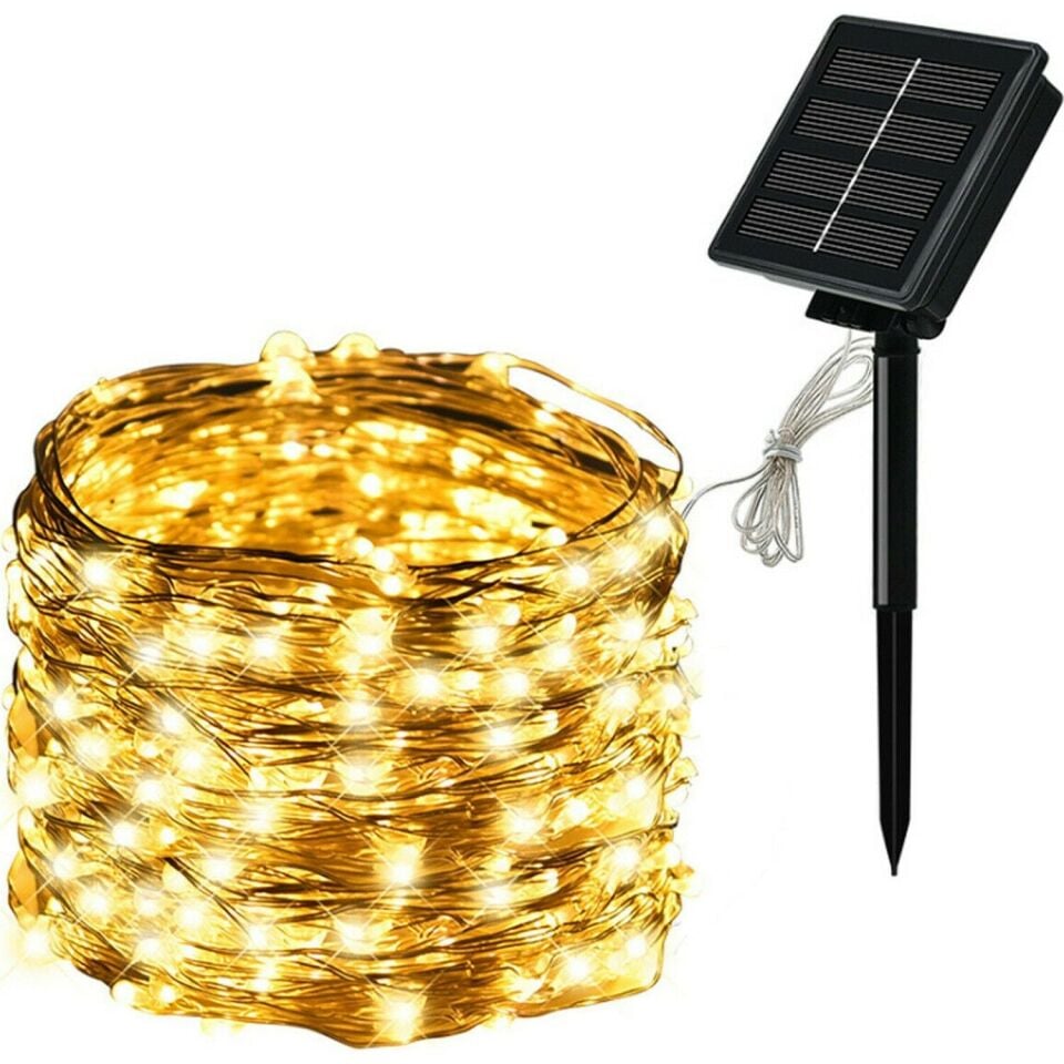 Solar Animasyonlu Bakır Tel Yılbaşı Süsü Ledli Tel Solar Ağaç Süsü SNC-317 20 Metre