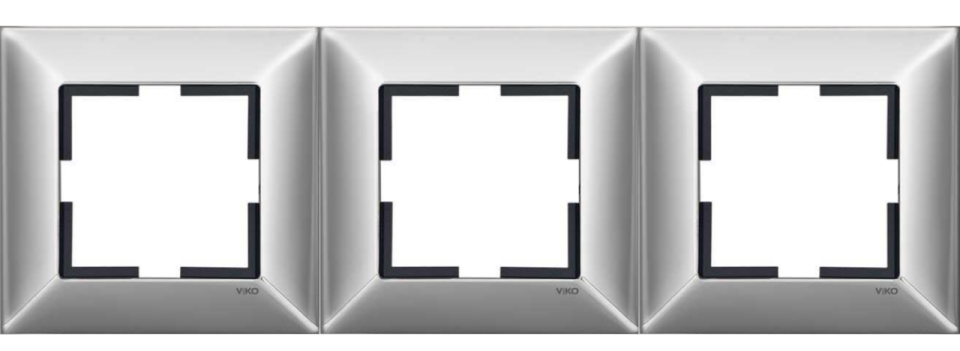 Viko Trenda Metal Üçlü Çerçeve 92190823 Krom