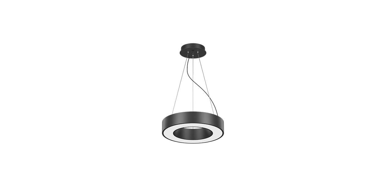 Goya 41 Watt Samsung Ledli Dekoratif Sarkıt Simit Linear Aydınlatma 45CM GY 8112-45 3000  K (Gün Işığı) - Siyah - Dimli