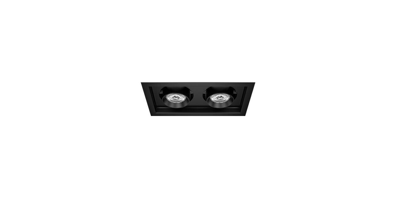 Goya 2x14 Watt Samsung Ledli Kare Cob Led Spot Mağaza Armatürü GY 3052-14 6500K (Beyaz Işık) - Beyaz - Dimli