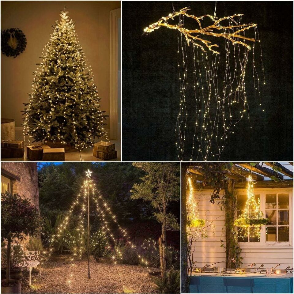 Ağaç Dalı Animasyonlu Led Yılbaşı Süsü 2 Metre 200 Ledli Yılbaşı Ağacı Süsü SNC-404 RGB (Çok Renkli)