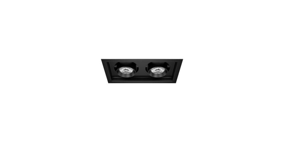 Goya 2x14 Watt Samsung Ledli Kare Cob Led Spot Mağaza Armatürü GY 3052-14 2700K (Sarı Işık) - Siyah - Dimli