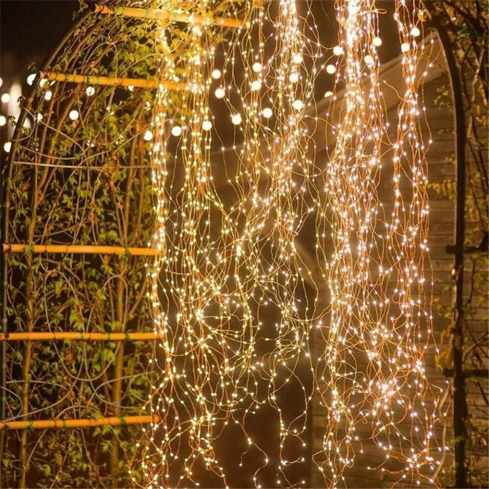 Ağaç Dalı Animasyonlu Led Yılbaşı Süsü 2 Metre 200 Ledli Yılbaşı Ağacı Süsü SNC-404 MAVİ