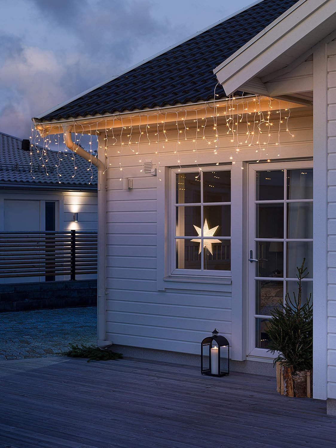 Saçak Led Yılbaşı Süsü 2,5 Metre 192 Ledli Yılbaşı Ağacı Süsü Fiş Tipi Şeffaf Kablo SNC-408 6400K (Beyaz Işık)