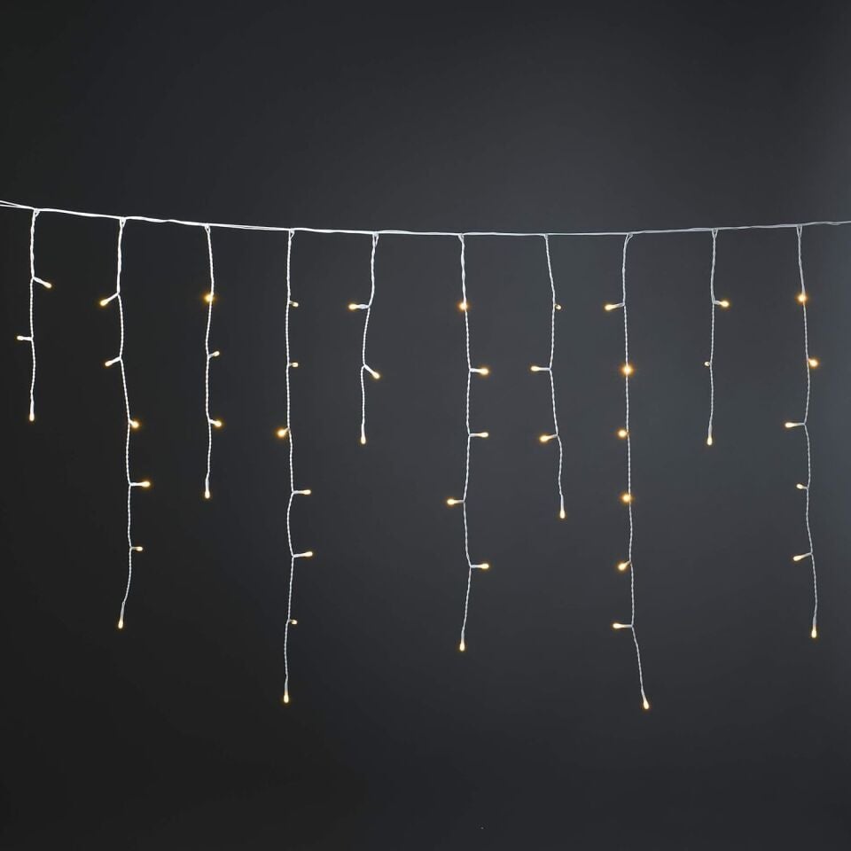 Saçak Led Yılbaşı Süsü 2,5 Metre 192 Ledli Yılbaşı Ağacı Süsü Fiş Tipi Şeffaf Kablo SNC-408 6400K (Beyaz Işık)