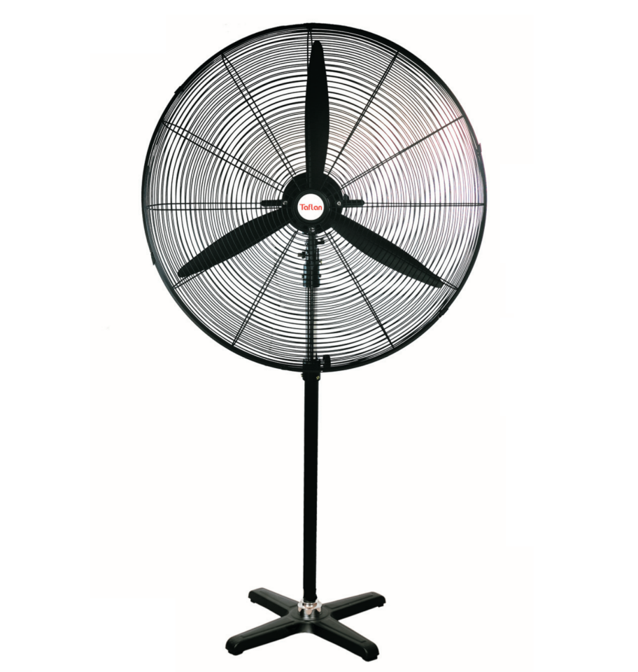 Kaşkar Taflan FLW-750-F 210W 3 Kademeli Siyah Gövde Sanayi Tipi Ayaklı Vantilatörü 76CM
