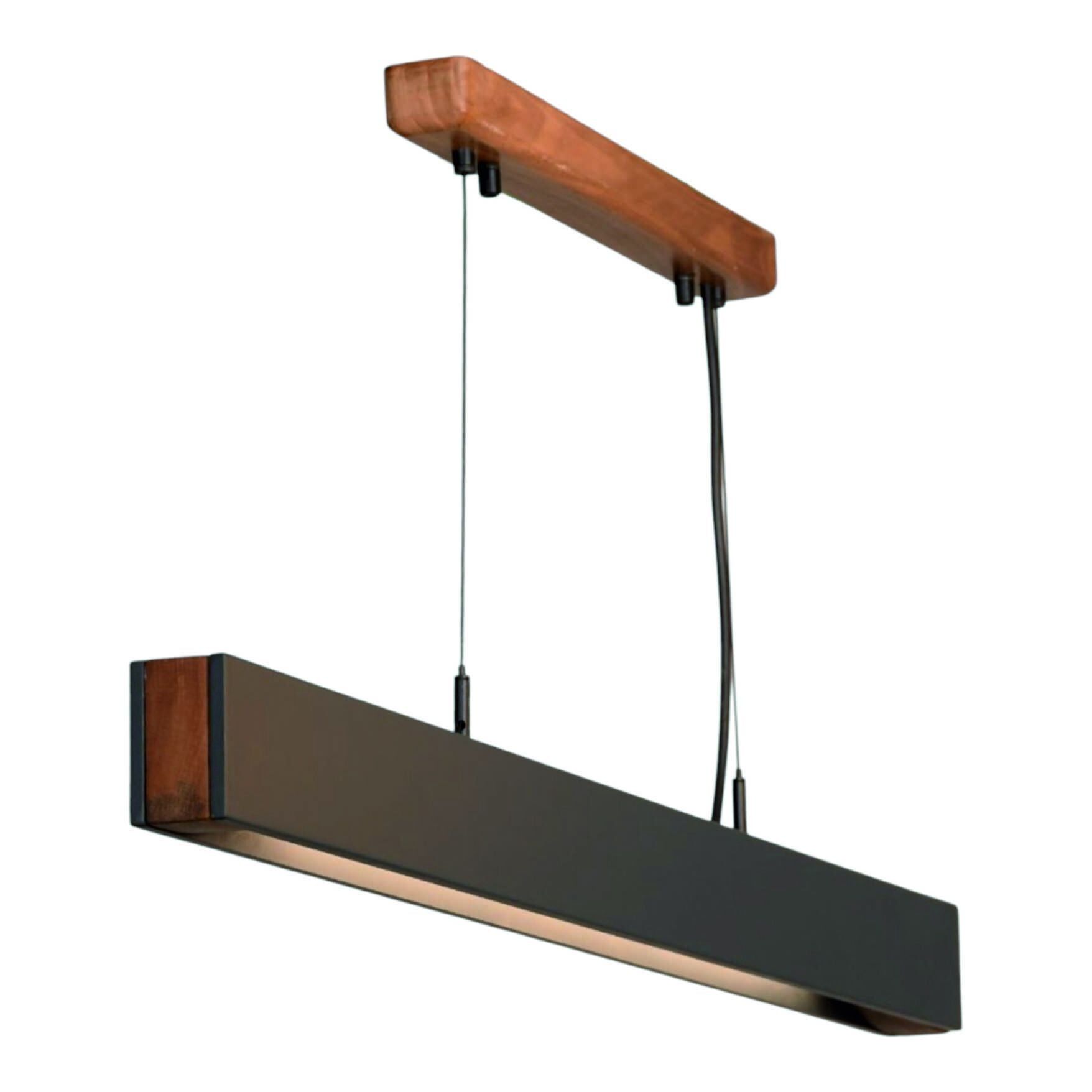 Samsung Led Tridonic Trafolu Sıva Üstü Ahşap Linear Armatür 5x8 Cm Kasa Linear Aydınlatma 120CM - 3000K (Gün Işığı) - Ceviz - Askılı