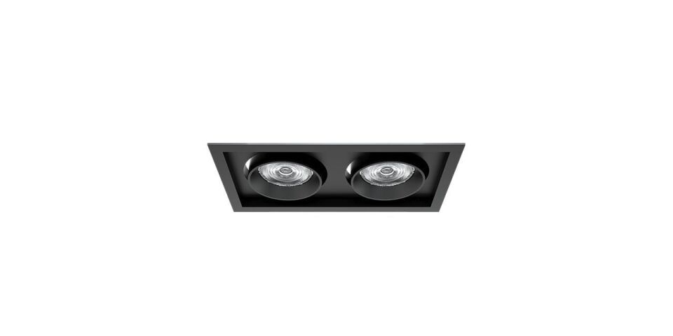 Goya 2x30 Watt Samsung Ledli Kare Cob Led Spot Mağaza Armatürü GY 3052-30 2700K (Sarı Işık) - Siyah - Dimli