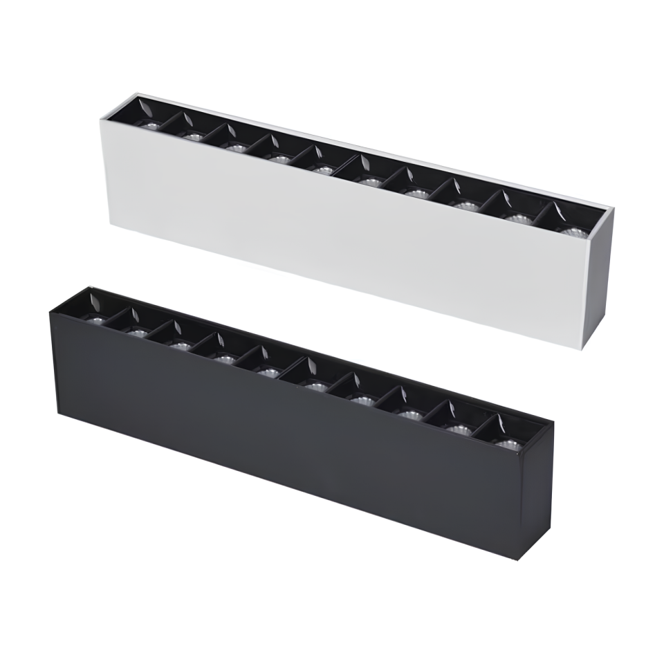 Tam Mercekli Led Linear Aydınlatma 28Cm Samsung Led Sıva Üstü Lineer Armatür 3x6 Cm Kasa