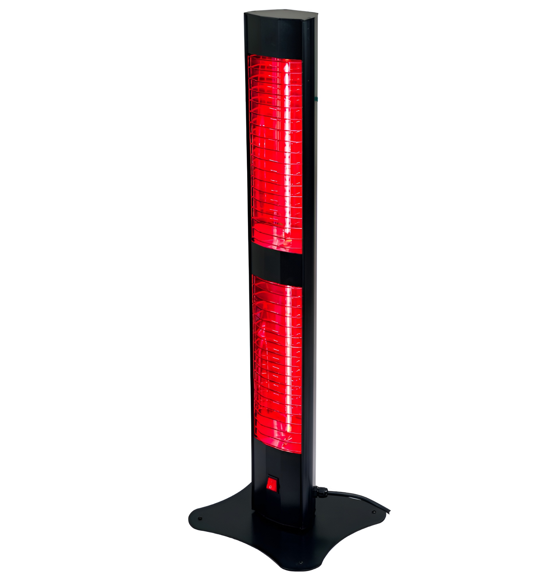 Ardonat 4000W Dikili Tipi Dış Mekan Kafe Restoran Isıtıcı Çift Gözlü Devrilme Emniyetli Halogen Black