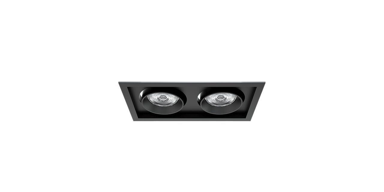 Goya 2x30 Watt Samsung Ledli Kare Cob Led Spot Mağaza Armatürü GY 3052-30 6500K (Beyaz Işık) - Siyah - Dimsiz