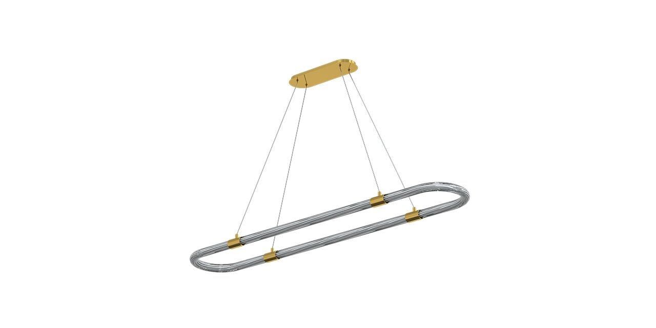 Goya 48 Watt Samsung Ledli Dekoratif Sarkıt Dikdörtgen Gold Kasa Linear Aydınlatma 80CM GY 8219-20120