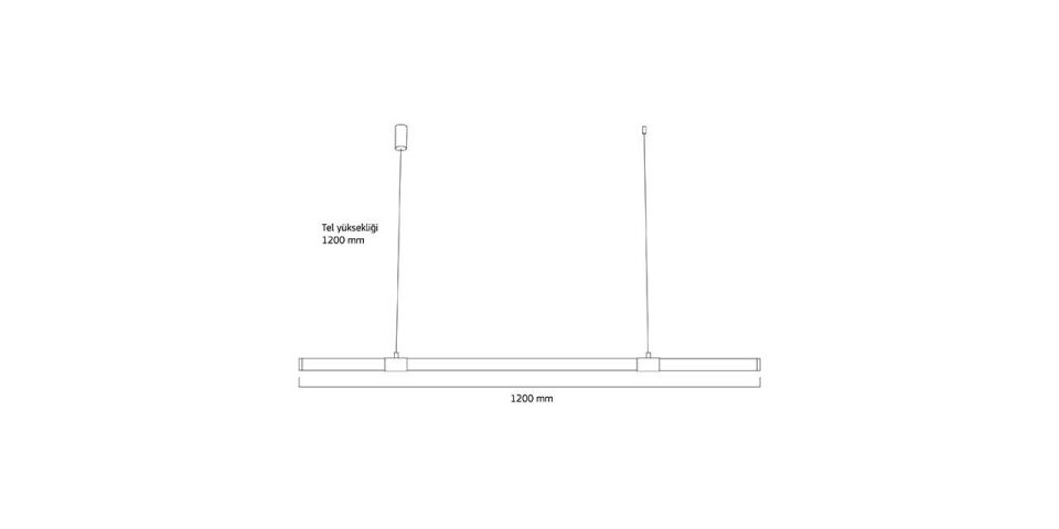 Goya 24 Watt Samsung Ledli Dekoratif Sarkıt Gold Kasa Linear Aydınlatma 120CM GY 8215-120