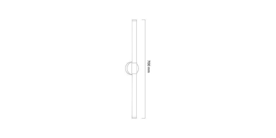 Goya 14W Dekoratif Gold Kasa Duvar Aplik Aydınlatma Armatür 70CM GY 8217-70