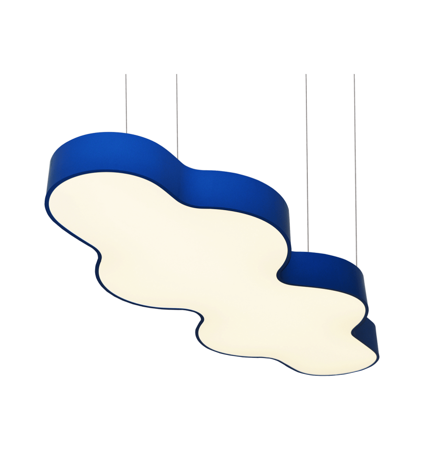 Bulut Linear Aydınlatma Modern Led Sarkıt Avize Lineer Armatür 30x60CM - 6000K (Beyaz Işık) - Askılı - Beyaz